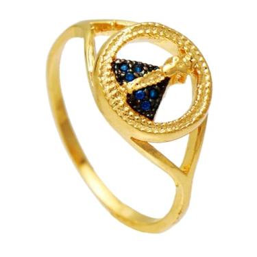 Imagem de Anel Mandala de Nossa Senhora Cravejado Folheado a Ouro 18K Softjoias (15)