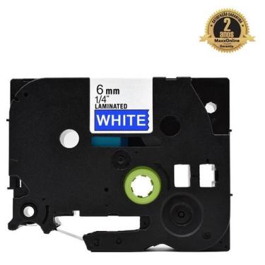 Imagem de Fita Compatível Brother Tz Tze 515 Azul Letra Branca 6mm - Genérica Br