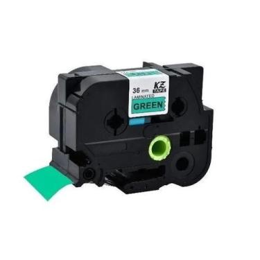 Imagem de Fita Compatível Brother Tz Tze 761 Verde Letra Preta 36mm - Genérica B