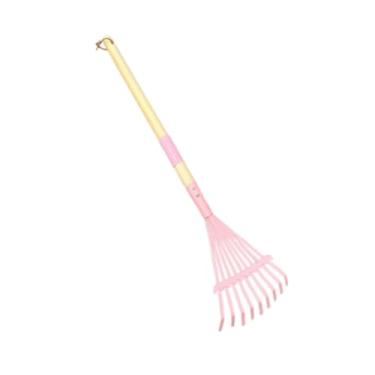 Imagem de IEUDNS Ferramenta de mão, brinquedo de praia para crianças com cabo de madeira, brinquedo de jardinagem ao ar livre para praia, plantio doméstico, Ancinho de Folhas