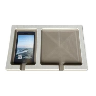 Imagem de Next Level Inc | Telefone e acessórios de 13 mm Suporte de painel duplo para barco | SeaDek | Suporte adesivo | Compartimentos separados para telefones e ferramentas de pesca/navegação | Mica/Terra