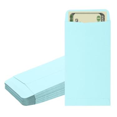 Imagem de PATIKIL Envelope para dinheiro, pacote com 50 envelopes de dinheiro de 16,5 cm x 8,9 cm, sacos para dinheiro, carta de desafio de economia de orçamento, para moedas de presente, cheques, bilhetes