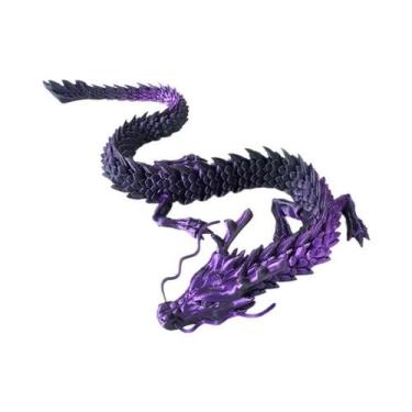 Imagem de Brinquedo De Dragão Impresso Em 3D Colorido, Juntas Giratórias, Artesa
