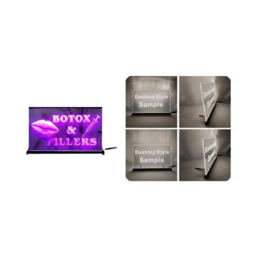 Imagem de Letreiro De Néon LED Vintage Com Lábios, Seringa, Preenchimentos De Bo