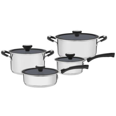 Imagem de Conjunto de Panelas 4 Peças Tramontina Solar Ceramic, Inox