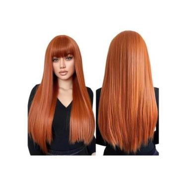 Imagem de Peruca Lace Com Franja Super Natural 70cm Longa Orgânica Premium - bbl