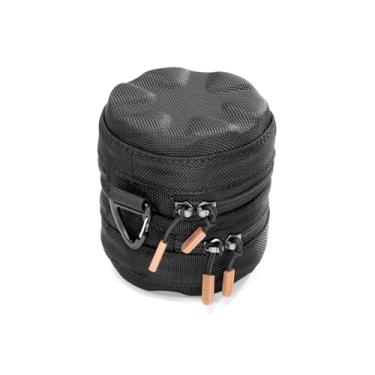 Imagem de HIFIXAUDIO DDHIFI C100 PRO Capa para fone de ouvido portátil com bolso duplo, capa rígida protetora com zíper duplo e mosquetão de metal, bolso interno de malha, bolsa de transporte universal externa