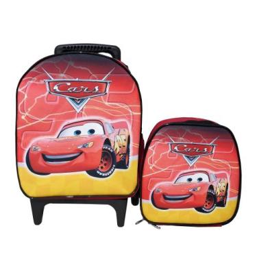 Imagem de Kit Mochila Escolar Carros Baby Vermelho Menino - DB