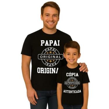 Imagem de Camisetas Tal Pai Tal Filho Kit 2 Peças Adulto e Infantil - Calupa, Ad