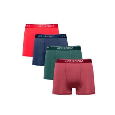 Imagem de Kit 4 Cuecas Life Zoom Boxer Adulto Microfibra, Cores sortidas, GG