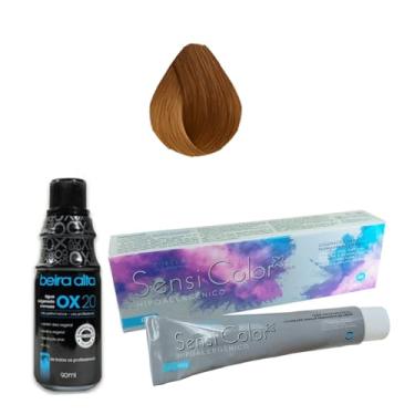 Imagem de Tinta Sensi Color Hipoalergênica Alergoshop 7.7 Louro Marrom Intenso + Água Oxigenada