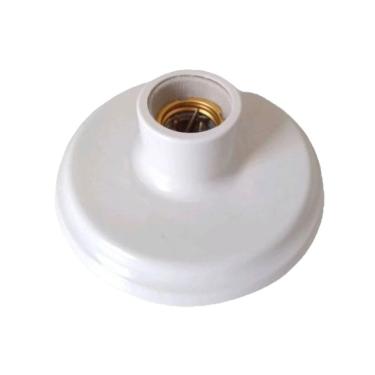 Imagem de Plafon Plástico Branco Soquete E-27 Porcelana Blister Foxlux