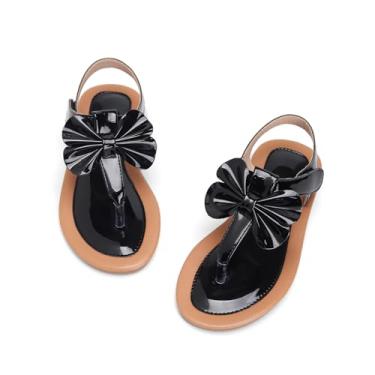Imagem de Wxiaoduu Sandálias de verão para meninas, sapatos sociais para bebês e meninas, 606-20-preto, 10 Toddler