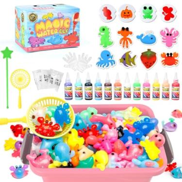Imagem de PIXATA Kit Magic Water Toy Elf, Aqua Animal Fairy Water Gel Creative Magic Pet Water Creation, 12 géis de cores, artes e artesanato, kits STEM DIY para crianças (12 cores)