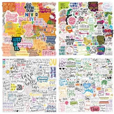 Imagem de 200 peças de adesivos motivacionais para adultos, placa de visão para scrapbook, suprimentos inspiradores para garrafas de água, laptops, decalques positivos de vinil para laptop, diário (estilo A
