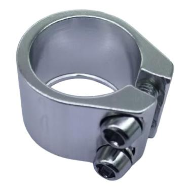 Imagem de Zxpjkyu Grampo de Tubo de Assento, 1,13 Polegadas de Alto Desempenho Instalável Componente Tensor de Bicicleta Grampo de Tubo de Assento, Prata, Tamanho real