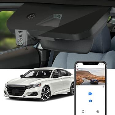 Imagem de Fitcamx A câmera veicular 4K se adapta para Honda Accord 2018 2019 2020 2021 2022 LX Sport Hybrid EX Touring EX-L (modelo B), visual OEM, vídeo UHD 2160P, gravação em loop, WiFi e aplicativo, G-Senor
