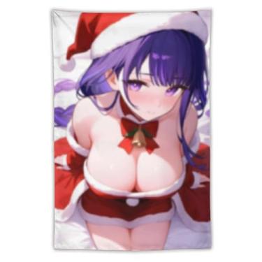 Imagem de LIEGBMEU Tapeçaria de biquíni sexy anime menina 101.6 cm x 152.4 cm interior exterior parede colcha arte decoração de tapeçaria caprichosa, AC034
