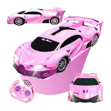 Imagem de Carrinho De Controle Remoto Drift Brinquedo Corrida Veloz Com Luz Recarregavel Rosa Menina Kizumba