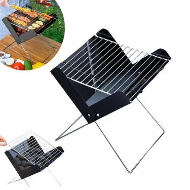 Imagem de Churrasqueira Portátil A Carvão Portátil Slim Compacto Resistente E Perfeito Para Churrascos Ao Ar Livre