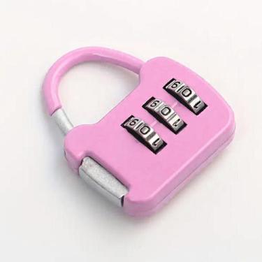 Imagem de Kit 2 Cadeados Bloqueio Por Senha 3 Digitos Coloridos Armários Mochila