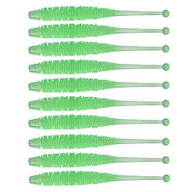 Imagem de ZZTWER 10 pçs/lote Isca artificial, iscas de pesca macias para minhocas, 6 cm, 0,6 g, aditivo de odor de camarão, iscas artificiais de silicone, carpa de robalo