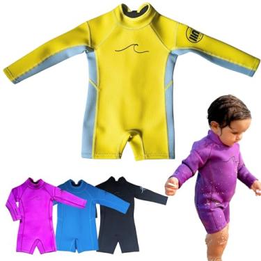 Imagem de Selective HA Roupa de mergulho para bebês, bebês, crianças, ultrasoft de neoprene de 1,5 mm e 2,5 mm, manga comprida, roupa de mergulho curta, Yamamoto e versões tradicionais de neoprene (solar 1,5 mm