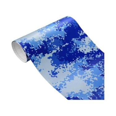 Imagem de Filme De Vinil Camuflado Verde Floresta 30x100cm Adesivo Digital Camuf