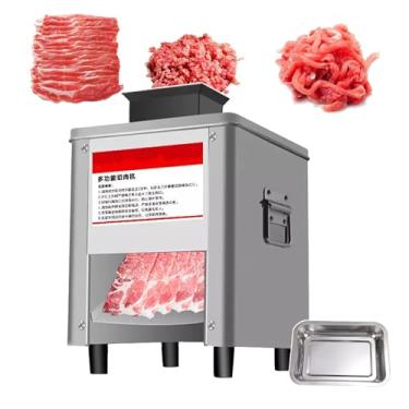 Imagem de Fatiador De Frios De 850 W, Fatiador E Triturador EléTrico Comercial De Carnes, Fatiador AutomáTico De Carnes De AçO InoxidáVel De 130 Kg/H, LâMina De 5 Mm A 20 Mm Para AçOugue De Restaurante