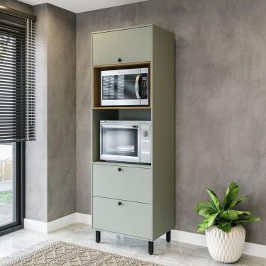 Imagem de Torre Quente 2 Portas 2 Nichos 1 Gaveta Rubi Yescasa Verde Oliva