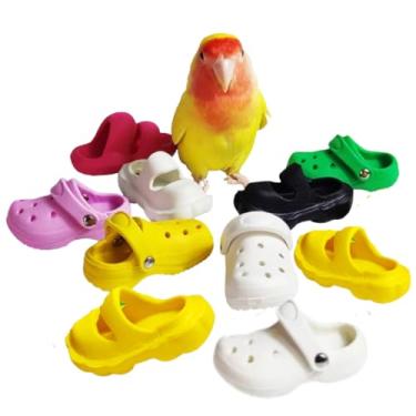 Imagem de Brinquedos para pássaros, mini sandália de bico para mastigar, forragear e aliviar o tédio - Brinquedos coloridos para os pés para calopsita, periquito, periquitos, quakers, cacatuas pequenas, cor e