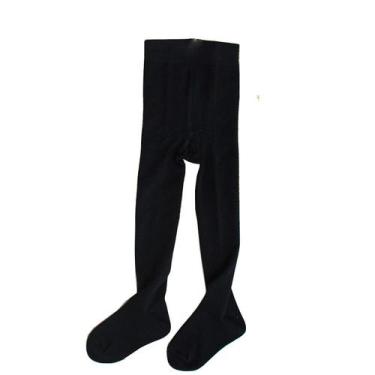 Imagem de Meia Calça Infantil Grossa Minina Minino lisa Inverno Proteção Frio - 