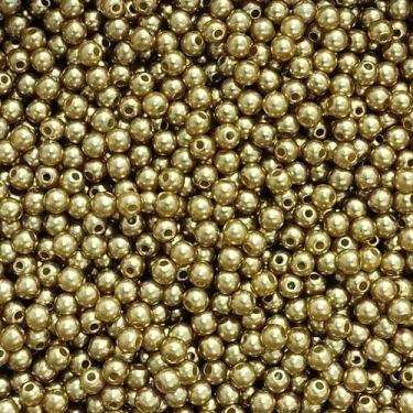 Imagem de PÉROLA DE ABS LISA Nº 04 20G PEROLA 4MM - IMPORTAÇÃO, Ouro velho claro