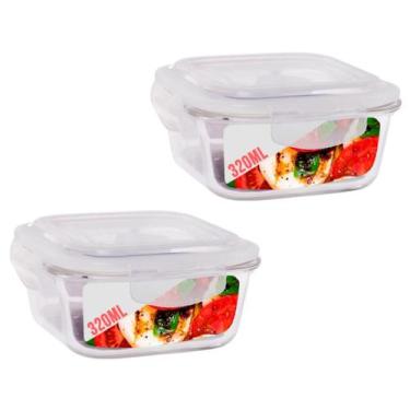 Imagem de Pote Papinha Tempero Grão 320ml Vidro Tampa Não Vaza - 2 Un - QUALITY 