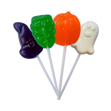 Imagem de Pirulito Halloween Display - Sabores Chocolate, Laranja, Leite e Maçã 
