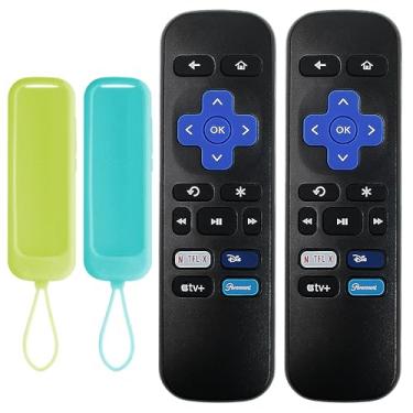 Imagem de 2 peças de controle remoto compatíveis com Roku LT, XS, HD, XD, Express, Premiere, para Roku Box ser substituído (não para Roku Stick e TV)