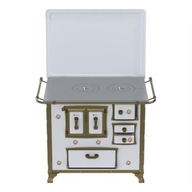 Imagem de Fogão a Lenha GII N 2 Renaissance Branco Buque Saida Esquerda