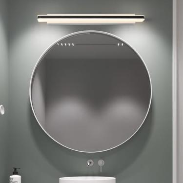 Imagem de GZZBMY Luzes de parede LED para espelho de banheiro, arandelas de parede de acrílico de alumínio moderno, luz de imagem, lâmpadas de parede internas à prova d'água para barbear e maquiagem sala de