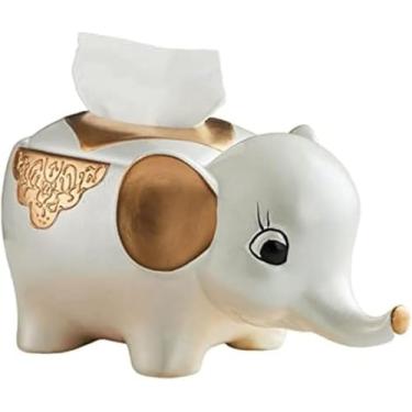 Imagem de Caixa De Tecido Cerâmico Nórdico,dispensador De Tecido De Elefante Bonitinho,recipiente De Armazenamento De Papel De Porta-guardanapos De Porcelana Para Mesa, Section A(send Mat), 29 * 15.5 * 14.5cm