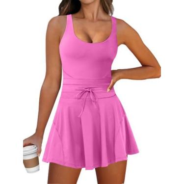 Imagem de Vestido de tênis Caracilia Workout com bolsos de shorts para mulheres