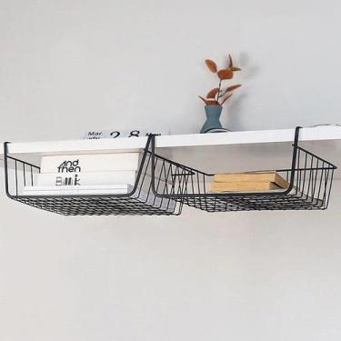 Imagem de Cesto Organizador Aramado Prateleira 40 cm PO Kit Com 2 Peças - AMG