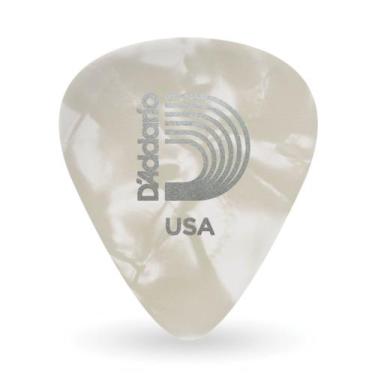 Imagem de Palheta Celuloide Branca Perolada Leve D'Addario 1CWP2-10 - D ADDARIO 