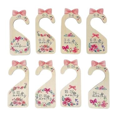 Imagem de Amagogo 8 peças de divisórias para armário de bebê, divisórias de tamanho de cabideiro, design fofo, leve, reutilizável, decoração de berçário para meninas