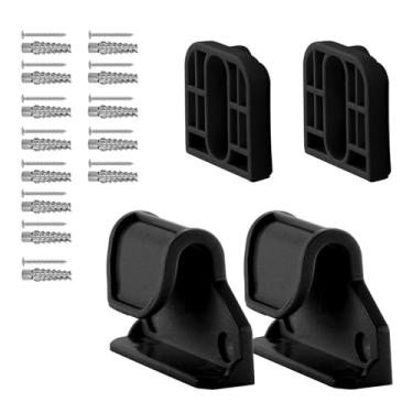 Imagem de YIJU Kit de acessórios de substituição para portão retrátil para bebês, extensão para portão de bebê, suporte para cachorro de estimação, conjunto de, Preto