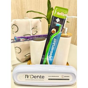 Imagem de Kit Casal Premium Escova Dental ImplantCare RV Dente — Ideal para Implantes, Próteses Fixas e Aparelhos Ortodônticos
