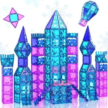 Imagem de Blocos de construção magnéticos Paaxido Princess Castle 102 unidades