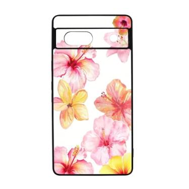 Imagem de qizjio Capa de telefone de verão à prova de choque protetora com flor de hibisco para Google Pixel 7A