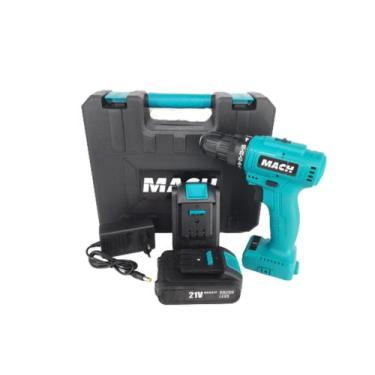 Imagem de Furadeira e Parafusadeira 21V a bateria, MACH, acompanha maleta