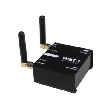 Imagem de Receptor de Áudio Wi-Fi e Bluetooth WBT-1, Streaming Wireless, Dual Antena, com Saída de Áudio