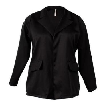 Imagem de Blazer Feminino Habana Plus Size de Alfaiataria Preto-Feminino